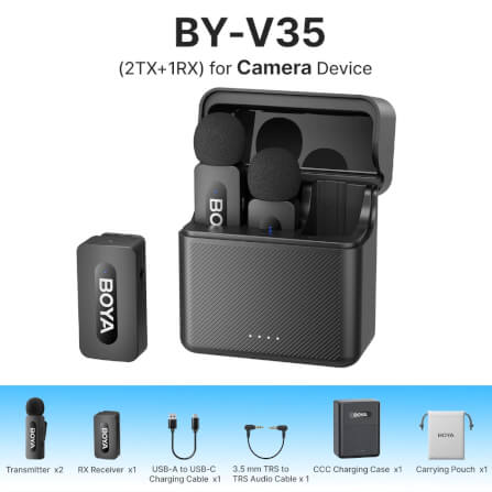 ไมโครโฟนไร้สาย BOYA MICROPHONE BOYA BY-V35_1